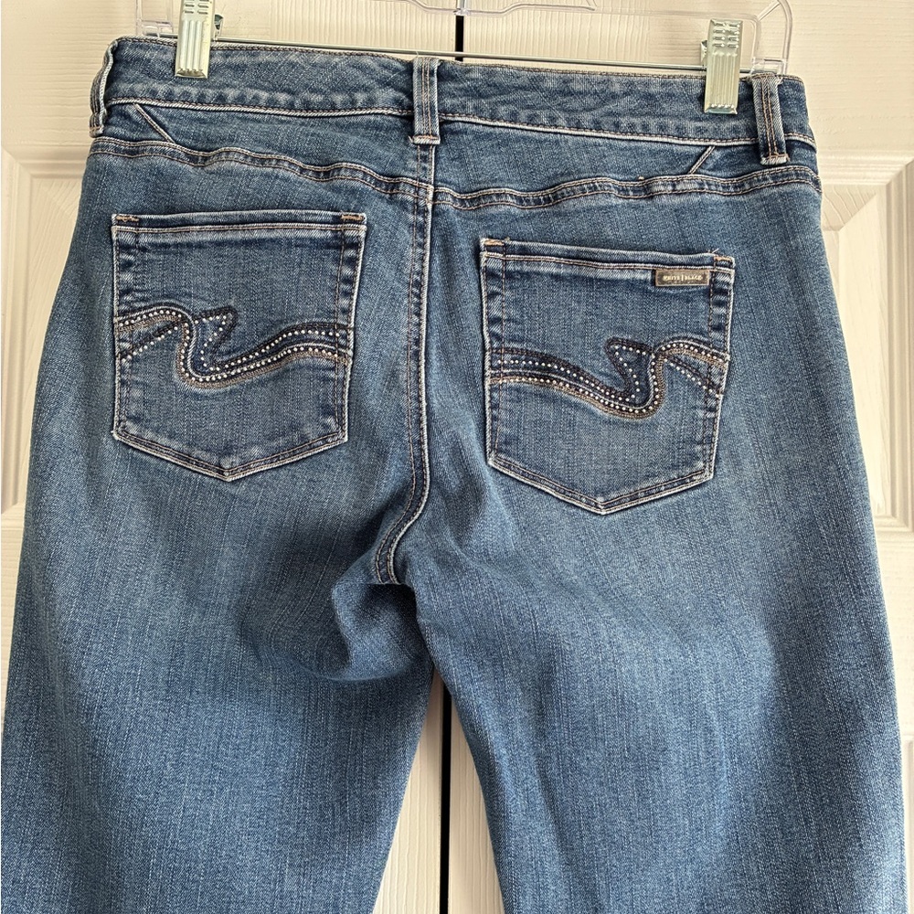White House Black Market Blanc Crop Jeans 4 Blue Straight Leg Denim WHBM Casual - Picture 10 of 16